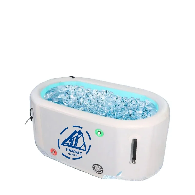 TOSHARE 2024 Custom Cold Plunge Tub OEM ODM Ice Bath Barrel with Chiller Therapeutic Ice Bucket