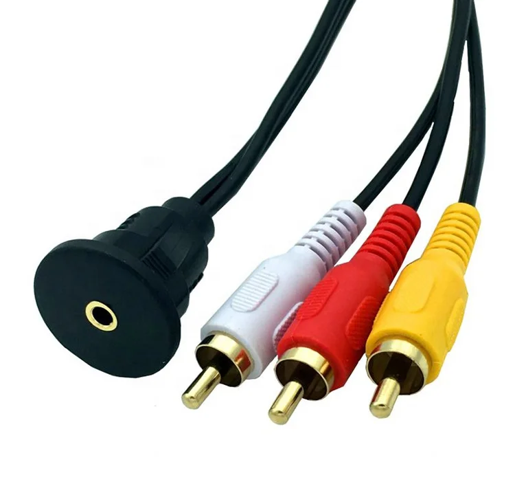 2 м 3 RCA Мужской до 3,5 мм Женский Расширение заподлицо кабель крепление на приборную панель кабель