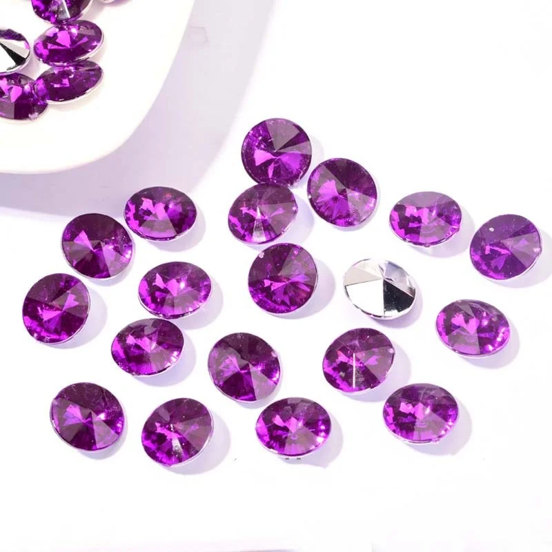 Hot Selling Platform Pointed Bottom Acrylic Satellite Diamond Flying Saucer Shaped Crystal Diamond Diy Head Accessories