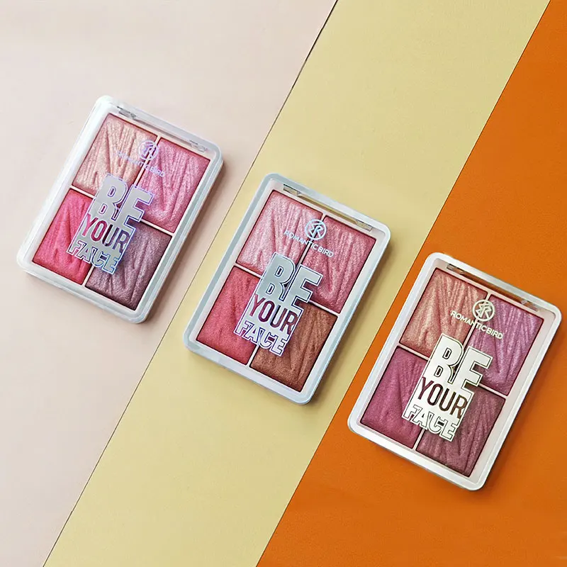 Romantic Bird High Quality Blush Palette Shimmer Metallic Color Private Label China Manufacturer GMP Certificate Custom Logo