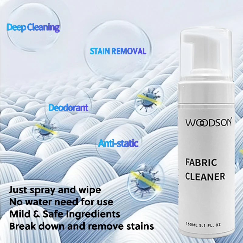 Multi-functional Textile Cloth Fabric Cleaner Anti Static Deodorant Remove Stains Mattress Chair Fabric Cleaner Spray