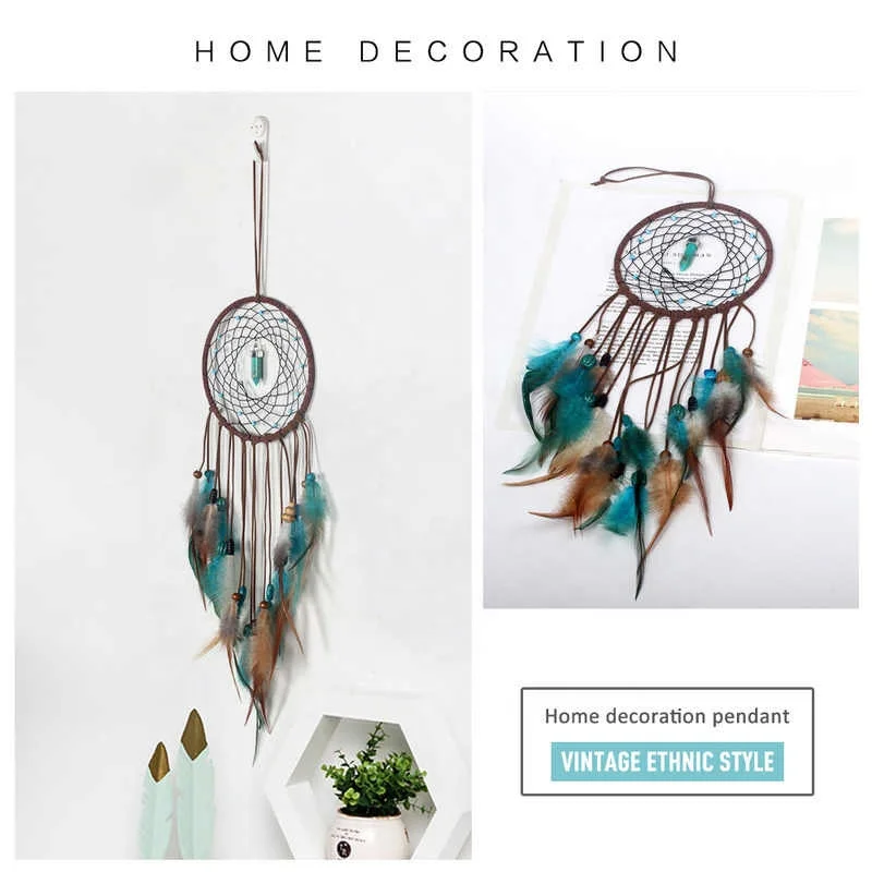 Handmade Dream Catcher Feather Dreamcatcher Led Night Light Wall Hanging Girls Room Decor Kids Room Decoration Habitacion Home