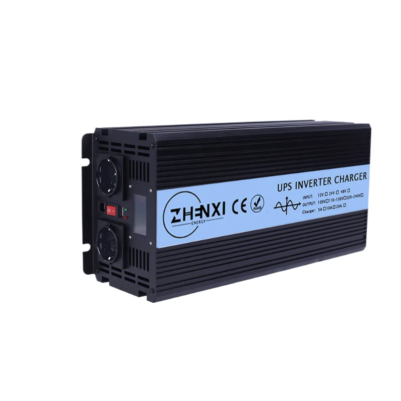 UPS Power Inverter 500W 3/4/5/6kw Solar Power Inverter DC 12V/24V/48V to AC 220V 50Hz Pure Wave Inverter For Solar Power System