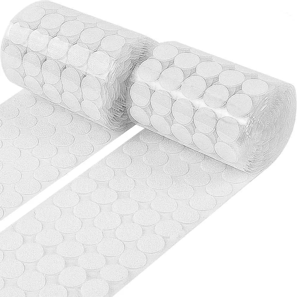 Adhesive Dots White Circles Sticky Back Round Hook and Loop adhesive hook loop straps round hook and loop dots