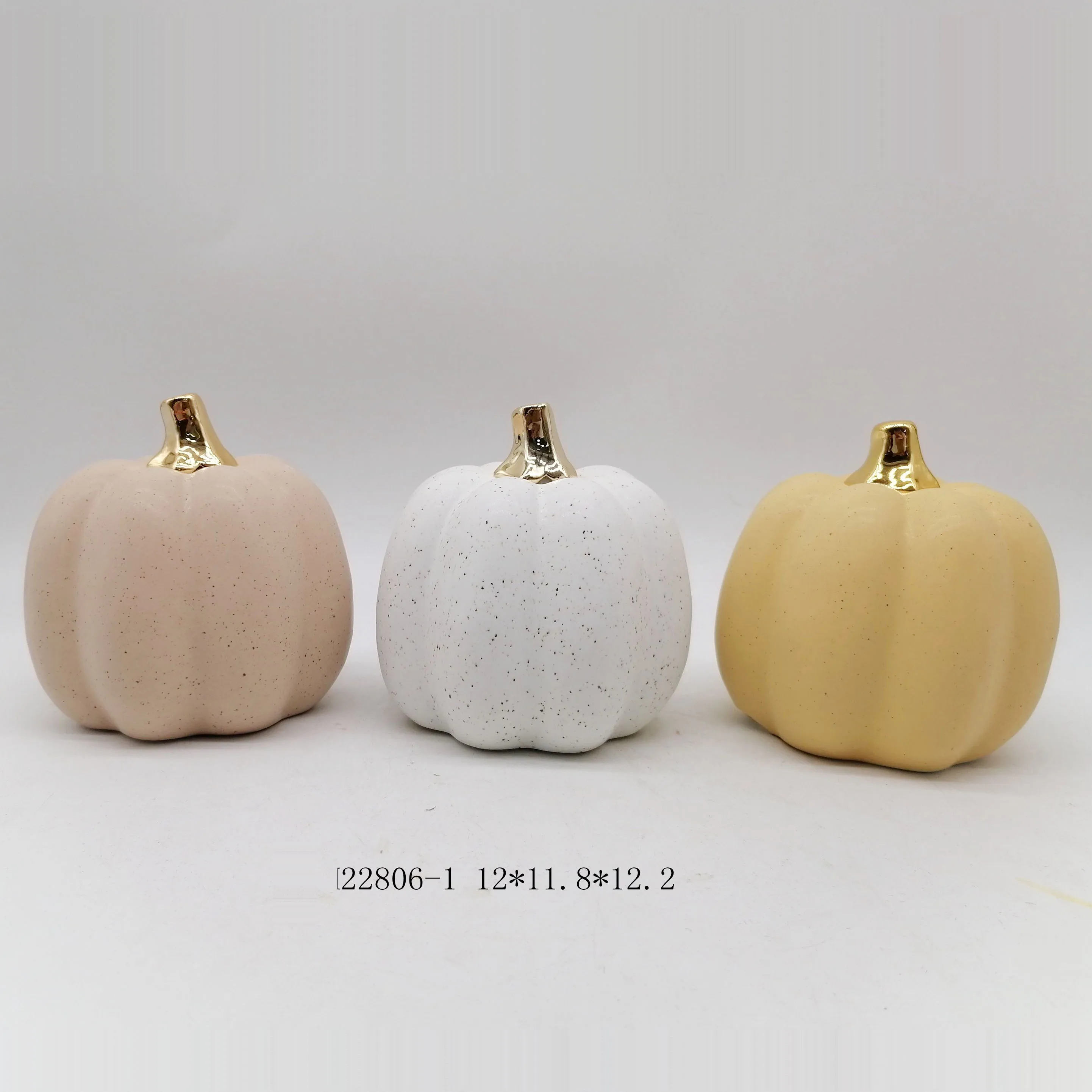 White ceramic pumpkins for halloween decoration