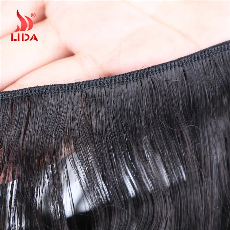 
Lida loose wave brazilian human hair extensions natural color middle ratio non-remy grade weaves bundles 