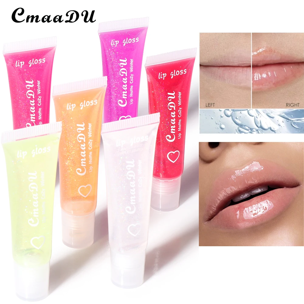 CmaaDu 6-color pure transparent moisturizing moisturizing lip balm lip glaze