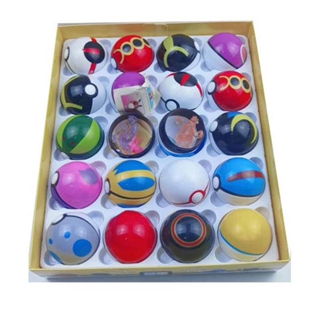 Hot Selling Pocket Ball 3CM 5CM 7CM Pokemoned Cartoon Anime Figures Pet Elf Ball Pokeball lot Creative Model Toy Master Ball