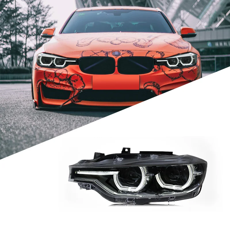 Upgrade 4-lens LED Headlights For 2013-2018 BMW 3-SERIES F30 All LED Spoon Style Daytime Running Light LED Turn Signal