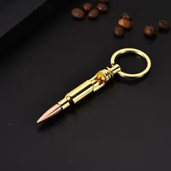Portable mini Key Ring Multifunctional  Gold Beer Bottle Openers advertising promotion Gifts Bullet Bottle Opener With Keychain