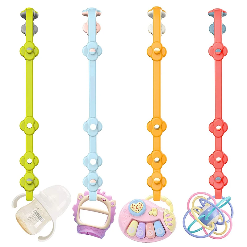 Professional safety Baby Toy Secure Straps Baby Leather Chain Toddler Bottle Toy Harness Straps Silicone Pacifier Clips