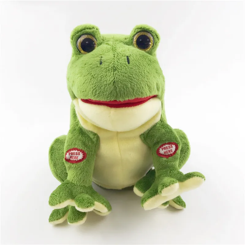 2024 Cute Plush frog toy Electric talking Repeat What Your Say stuffed Frog kids Toy Plush Talking Dolls