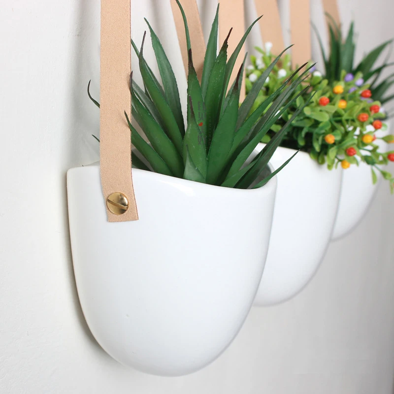 modern orchid geometric living wall garden hanging ceramic basket flower plant pot succulent planter for indoor plant