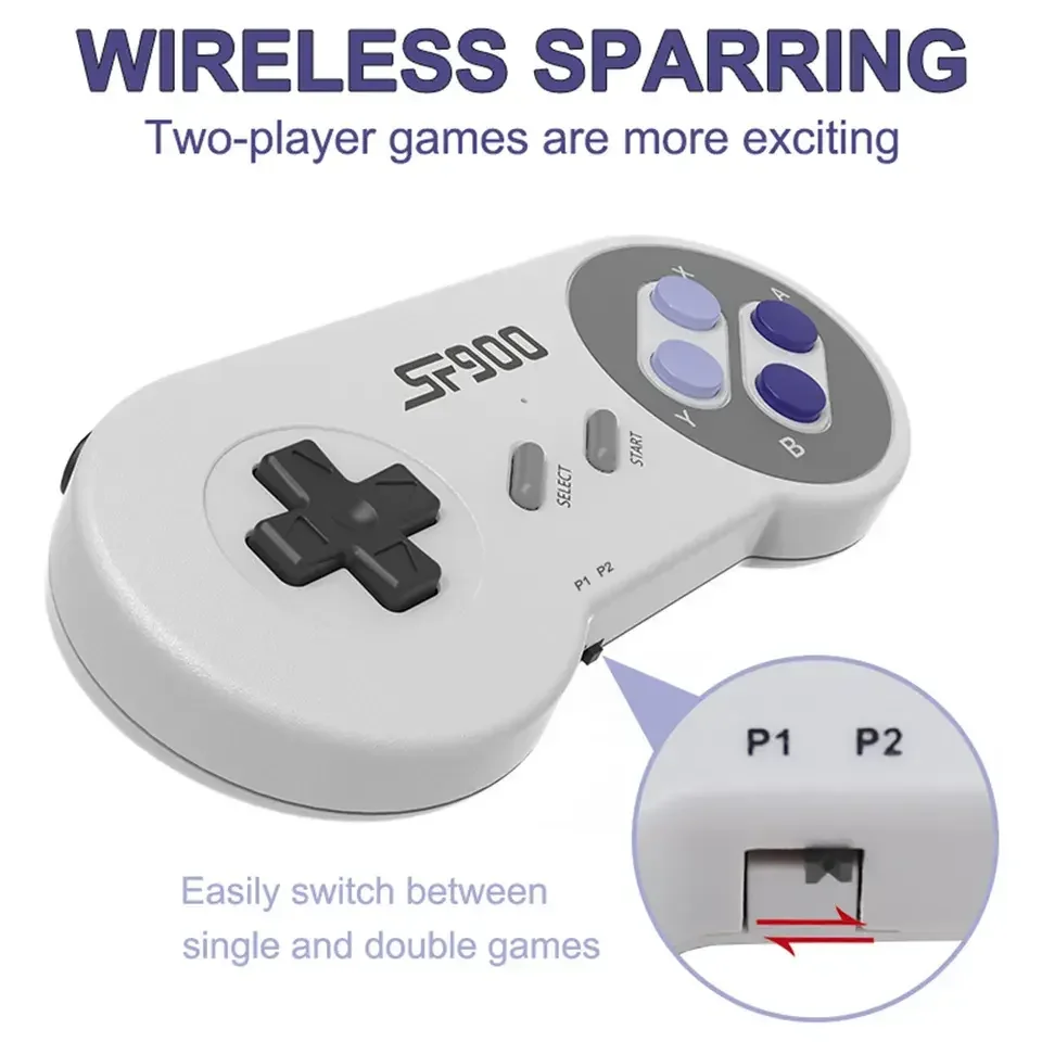 NEW product SF900 Game Stick 4GB Built in  Classic Games Retro Video Game Console 2.4G Wireless controllers HD Out TV Gamin