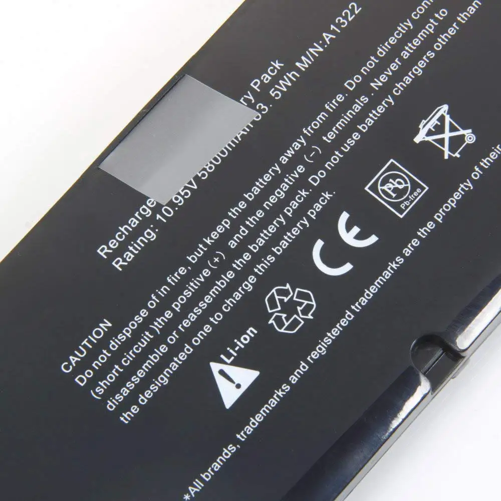 Mac book Pro батарея Замена для Appl 13 дюймов A1322 A1278 Mid 2012 версия 10 95 V Аккумулятор ноутбука