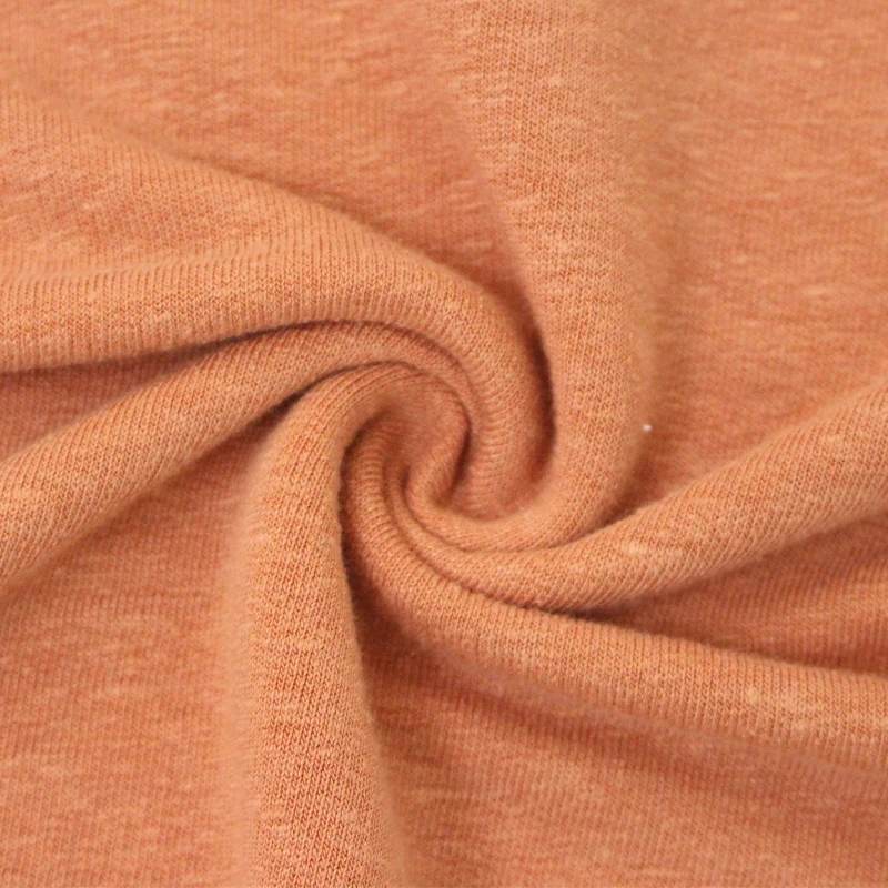 Best material 51% linen 31% polyester 14% cotton 4% spandex terry eco-friendly knitting fabric for sweatshirt
