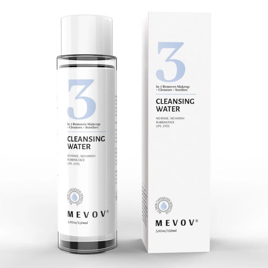 Natural Micellar Cleansing Water All-in-1 Water Based Makeup Remover and Facial Cleanser For Oily Skin