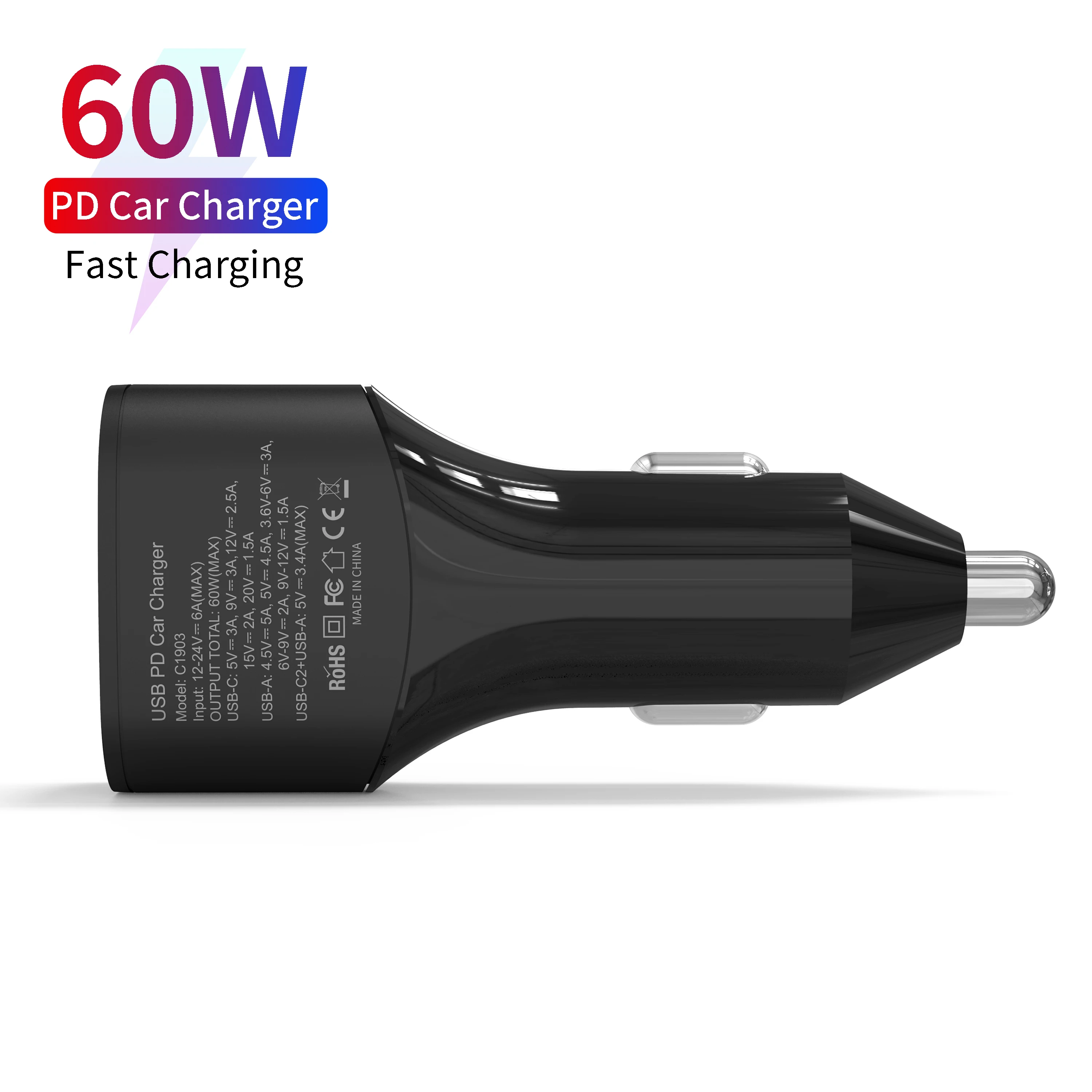 for fast car phone charger samsung  adaptor outlet type c  car charger 25v qc4  blue 4.8a 10a 240v qc8 car charger plus usb port