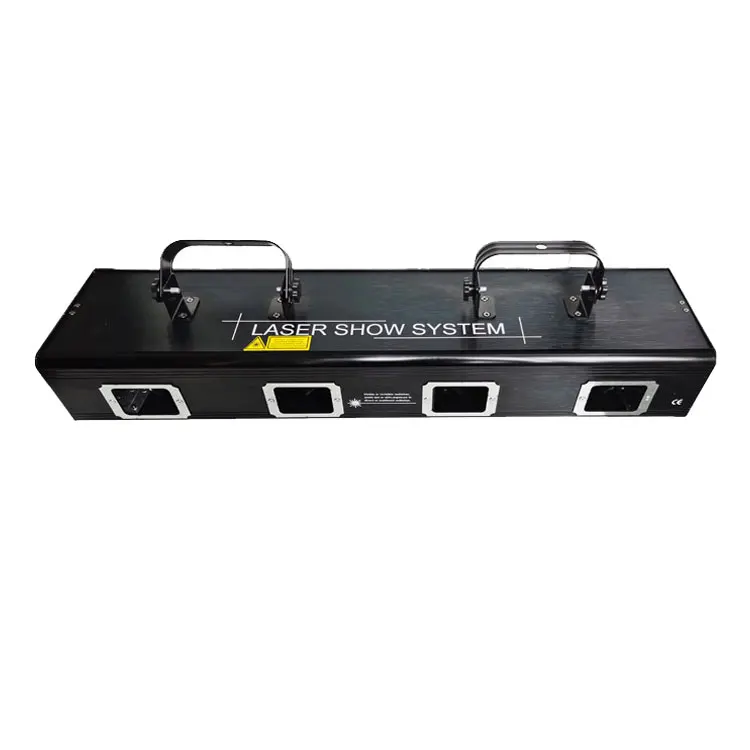 Higher Power Dj Laser Yellow Color Lazer Rectangle 4 Eyes RGB Line Scan Laser Beam Bar Light With Red Green Blue Yellow Color
