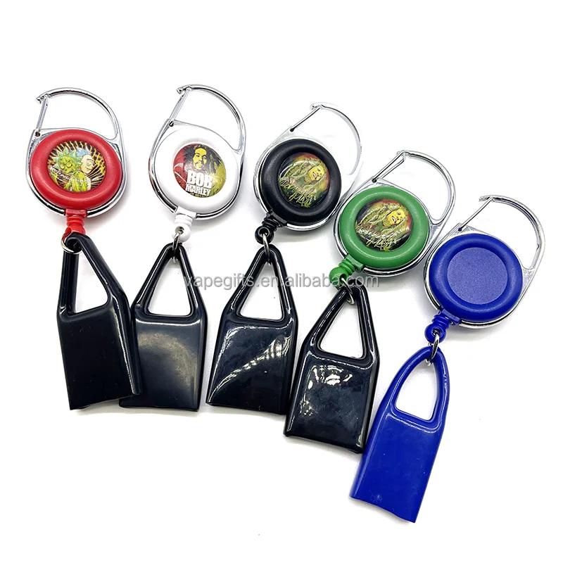 Wholesale round Plastic Yoyo Key Holder Sublimation Retractable Badge Reel with Metal Alligator Clip