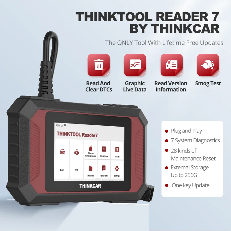 THINKTOOL Reader 7 scan max DIY tool OBDII scanner car tool thinktool mini 7 system xtool x100 pro2 scan pad
