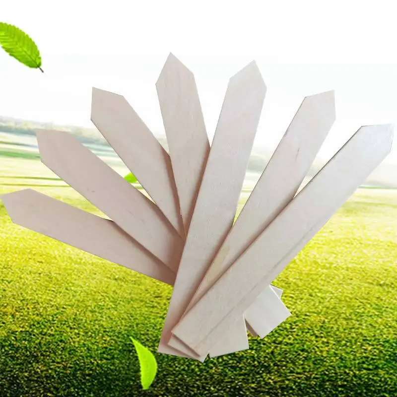 Plant Labels Wooden Plant Tags Waterproof Nursery Garden Labels Markers Plants Sign Stakes Sticks