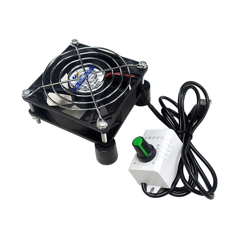 Hangdahui hot selling  8cm 8025 USB DC cooling fan 80x80 for computer case cooling home theater cooling with speed controller