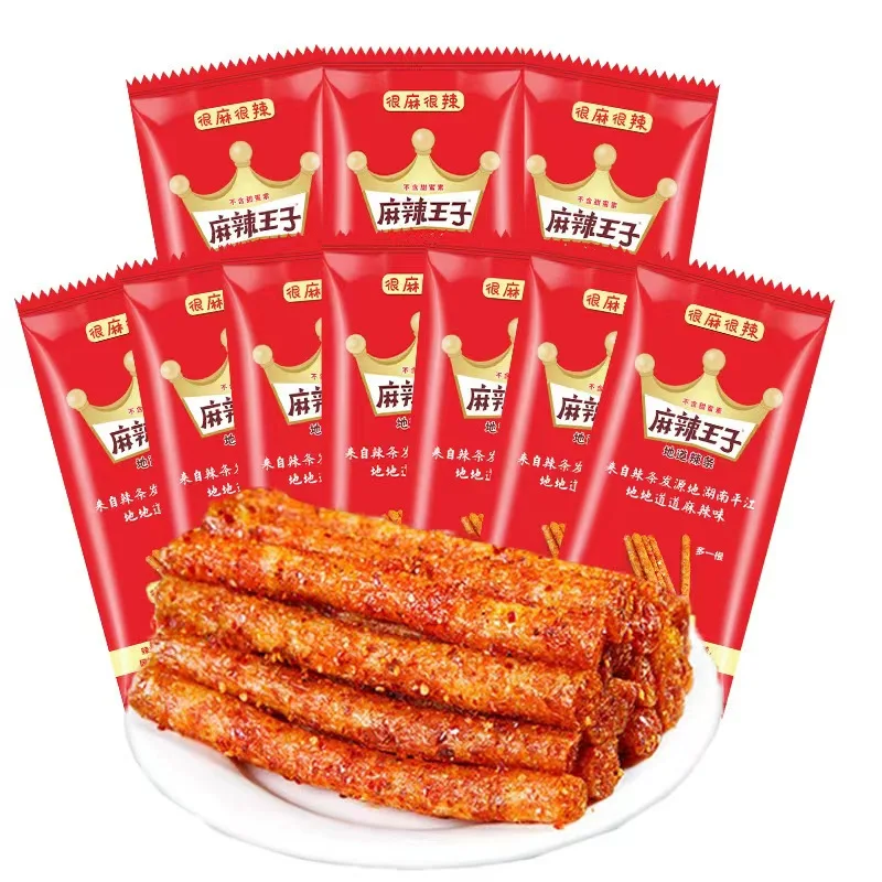 Hot Selling Chinese Malawangzi Snack Spicy Cheap Strip Gluten Snack Hot Spicy Flavor Food 18g*30 Packs/box