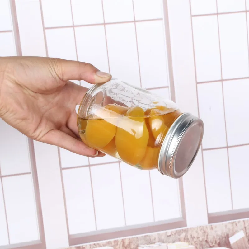 Оптовая продажа 250 мл 380 470 1000 пустая прозрачная банка для хранения продуктов стеклянная варенья