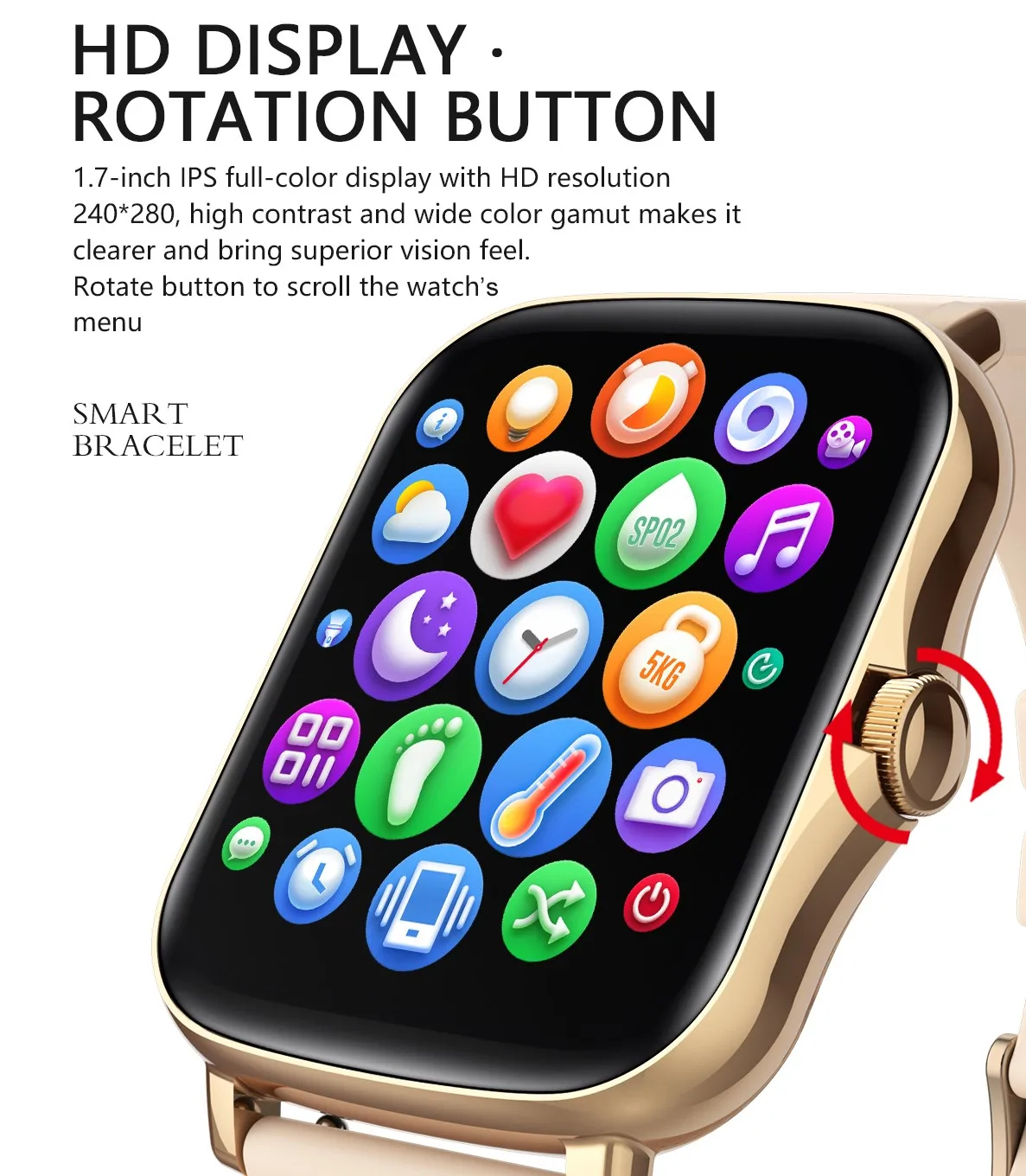 2021 New Mobile Original Smart Watch Magnetic Metal Strap Step Count Android IO Smartwatch