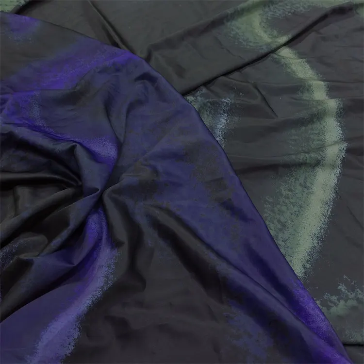 Free sample 100% polyester comfortable soft woven colorful print black abaya fabric material