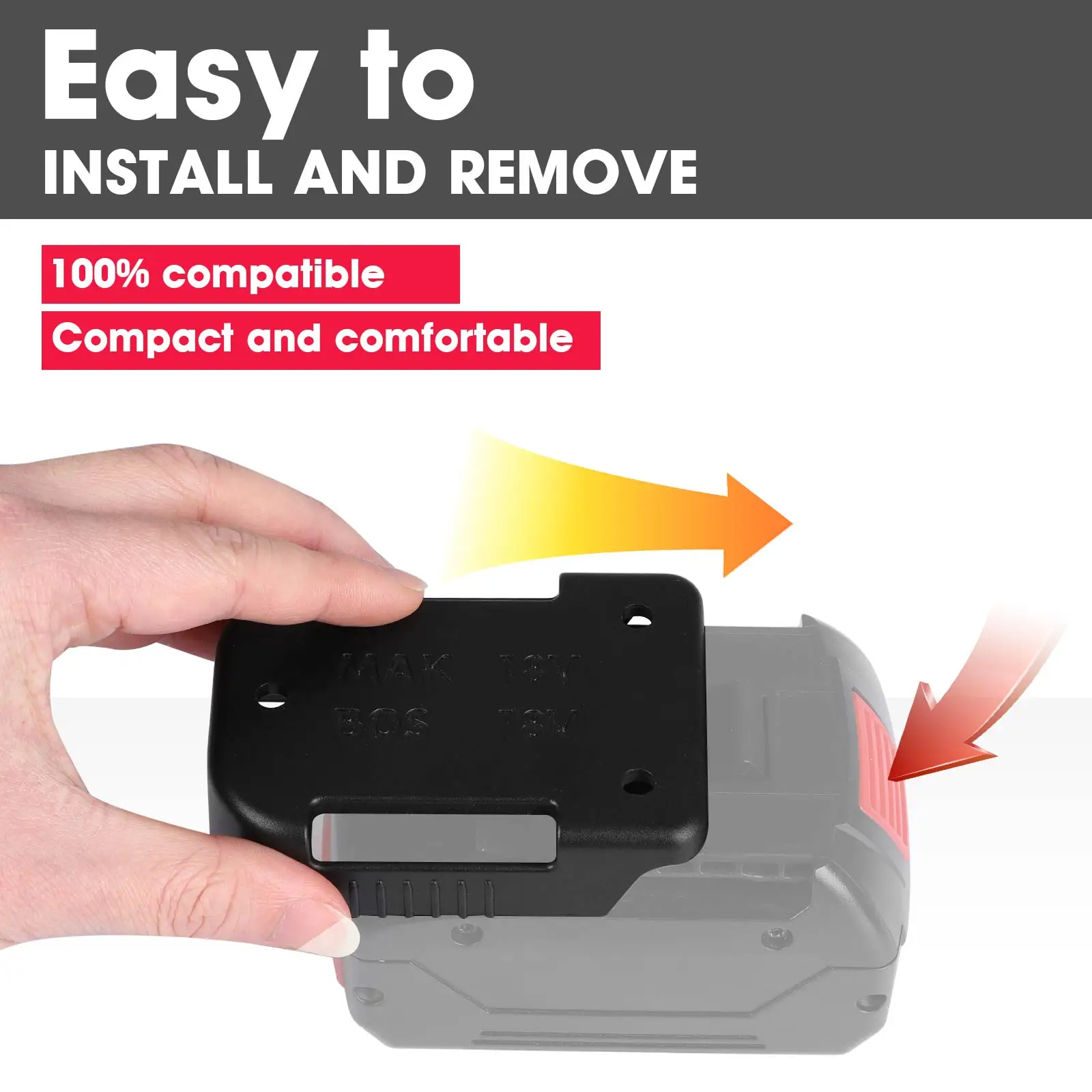 Urun Battery Holder Wall Mount for 14.4V and 18V Makit Bosch Mounts Storage Organiser Workshops