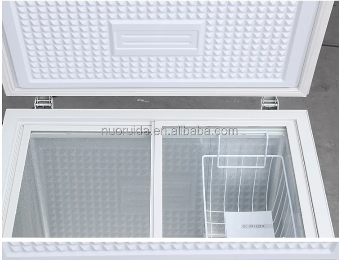 12V DC solar deep chest freezer with battery powered freezer solar refrigerator with solar panel