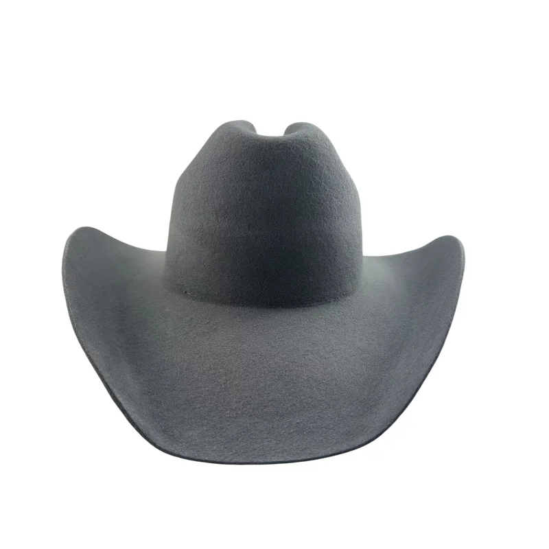 Autumn Winter Vintage Fedora cowboy Felt Hats For Men solid Color Western Hats adults Cowboy Hats
