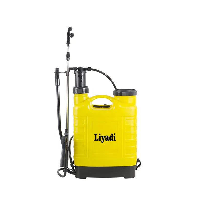 16L Knapsack Agriculture Spray Pump Machine Manual Hand Yellow Blue Color Customized High Pressure Power Portable Sprayer