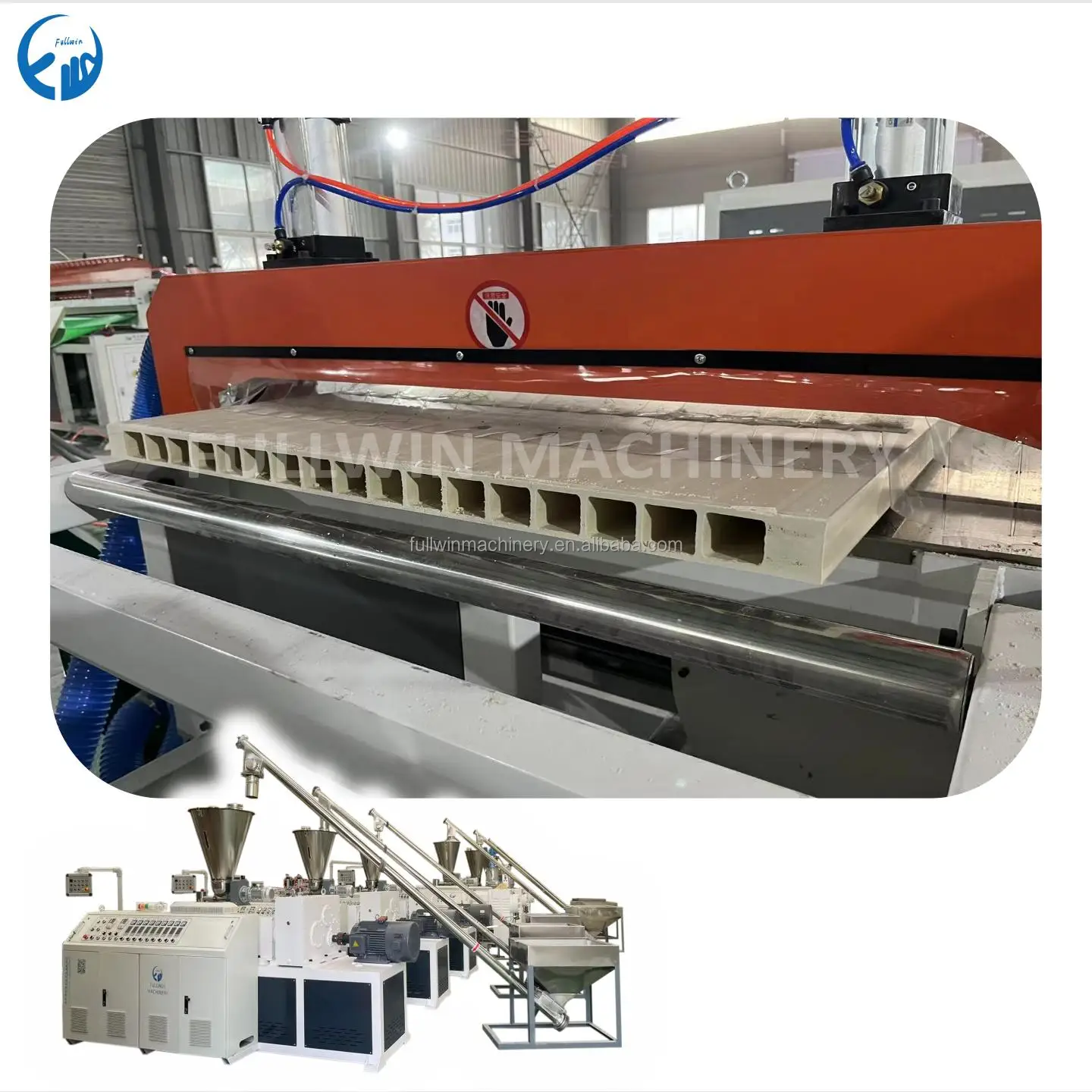 wood plastic composite door machine plastic wood door plate panel board factory manufacturing production line