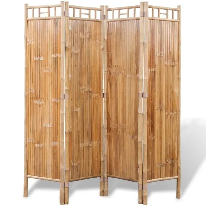 4 panel vintage bamboo room divider rattan room screen folding privacy Home Partition screen room divider