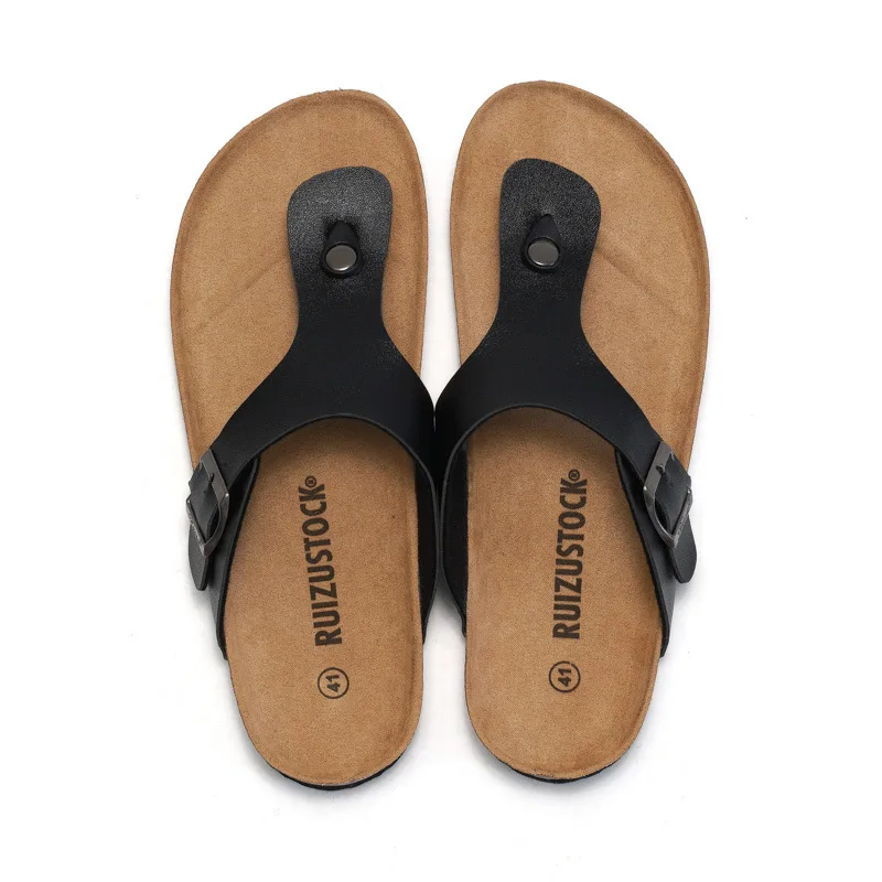 1281 2024 plus size men shoes women outdoor slides slippers soft wooden sole flip flops