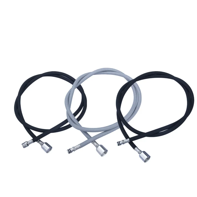 Commercial Price 150cm Gray Color Flexible Nylon Plumbing Hoses for Pull Down Sprayer Faucet