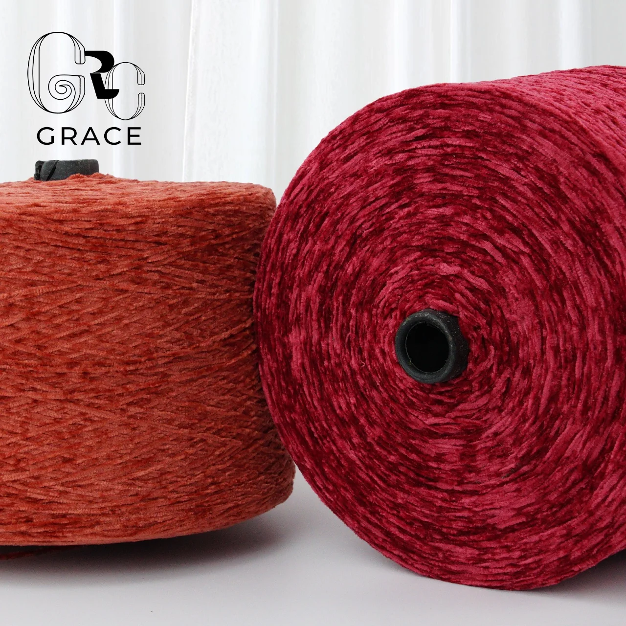 Factory 6NM 2mm Chenille Fancy Yarn Environmentally Fine Terylene cotton Chenille Thread For Sofa