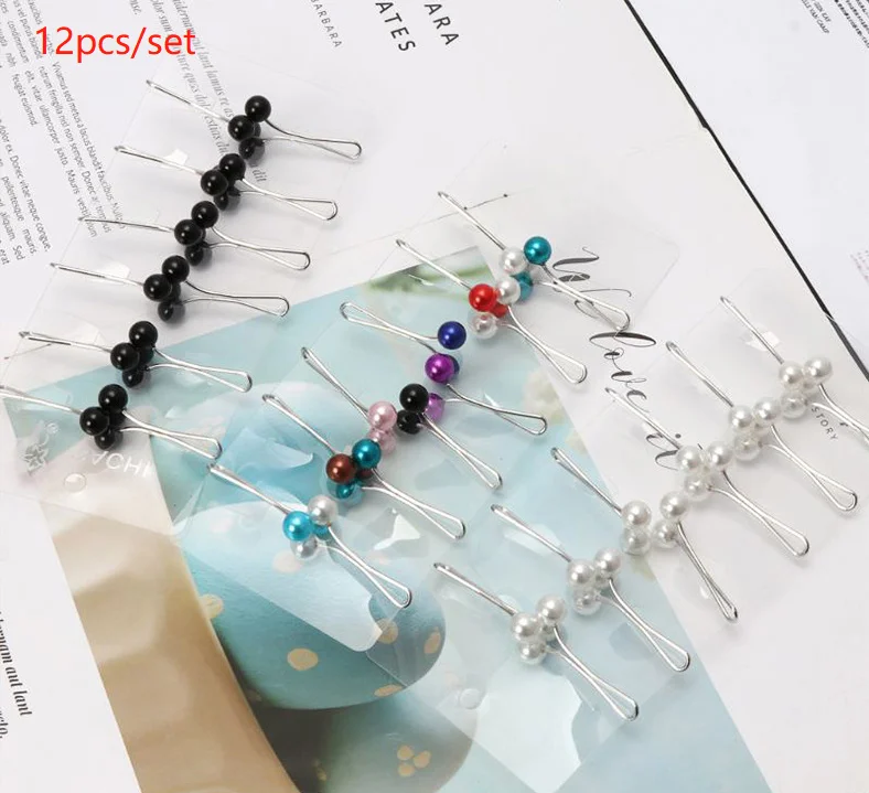 2021 Newest Fixed Large Head Turban Muslim Hijab Clip Jewelry Accessory Crystal Ball Brooch Pins with Pearl for Girls and Woman