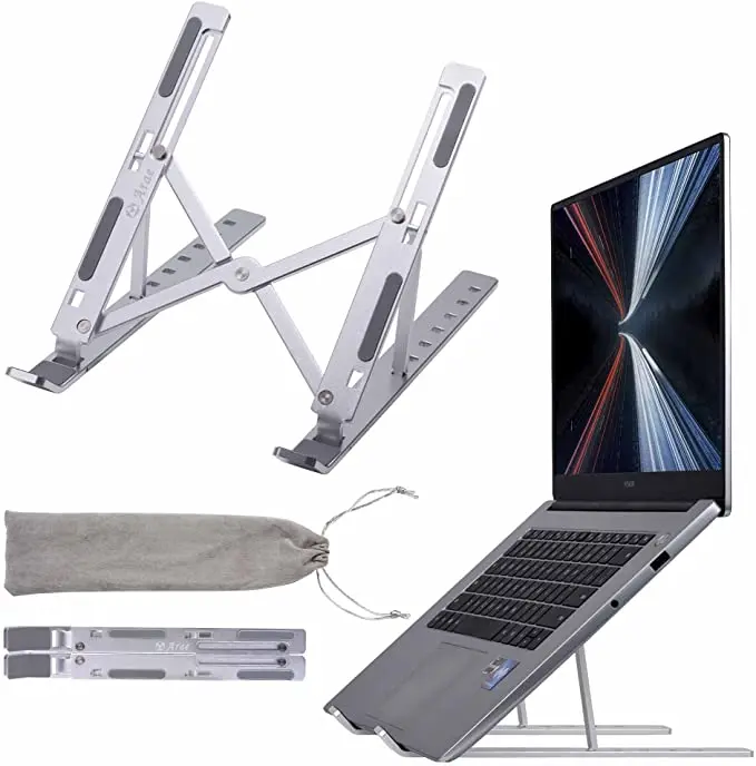 Adjustable Ergonomic Portable Aluminum Alloy Laptop Holder Laptop Stand Portable Foldable Lightweight Notebook Computer Stand