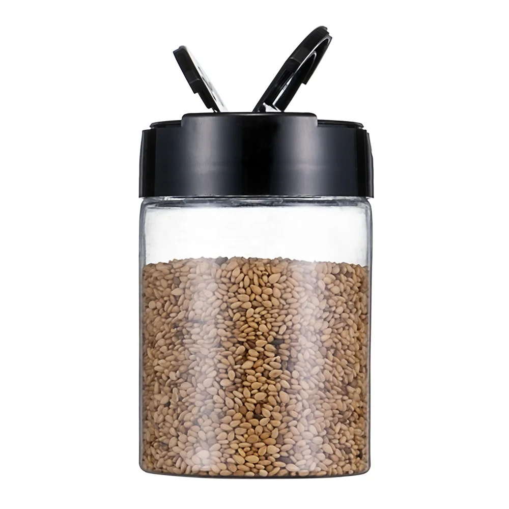 Preferred PET Clear Salt and Pepper Shaker 150ml Plastic Spice Bottle Jar Container With Hole Cap For Kitchen BBQ Seasoning