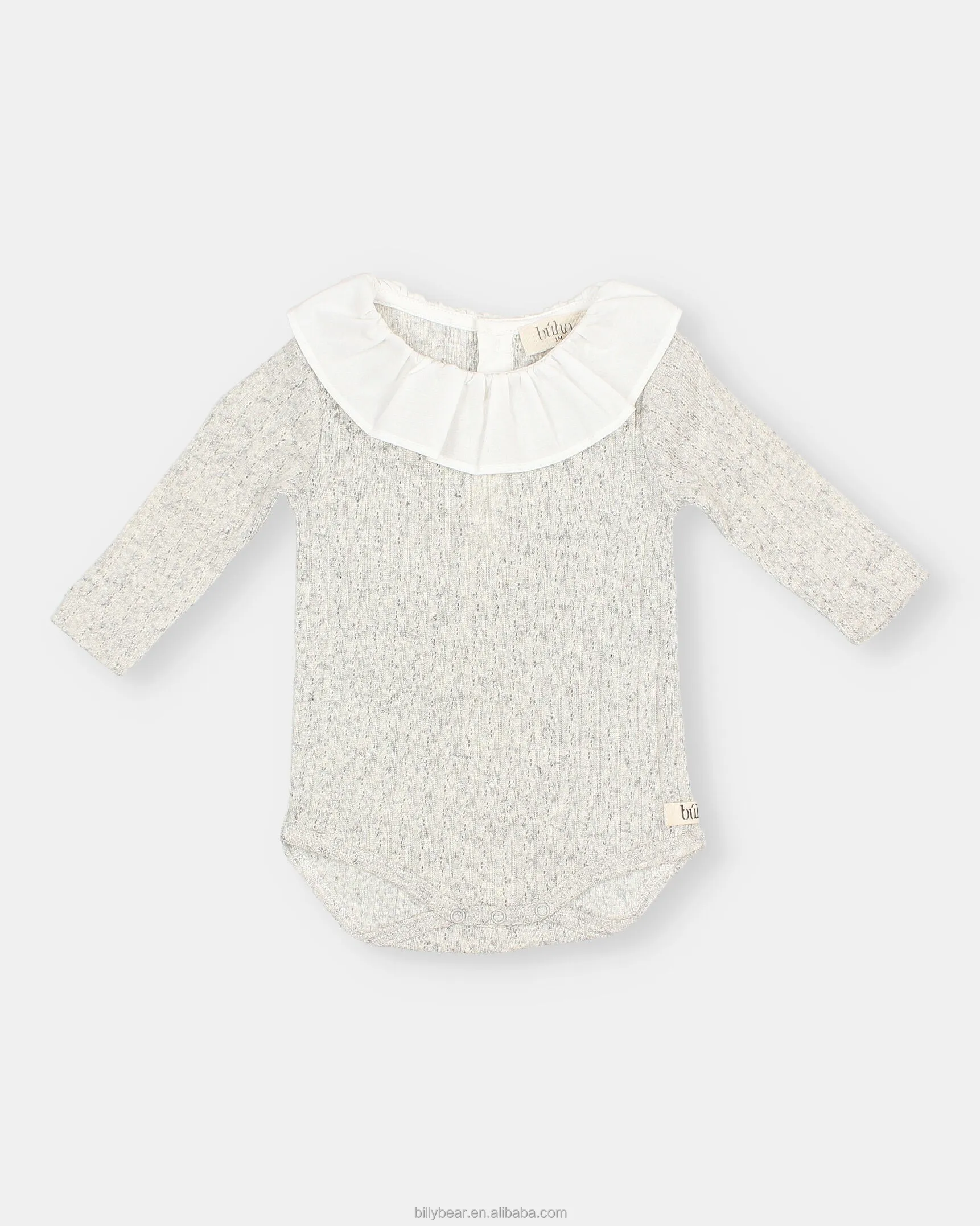 OEM ODM baby onesies sweater cotton collar 100% organic cotton baby knit jumpsuit baby romper winter