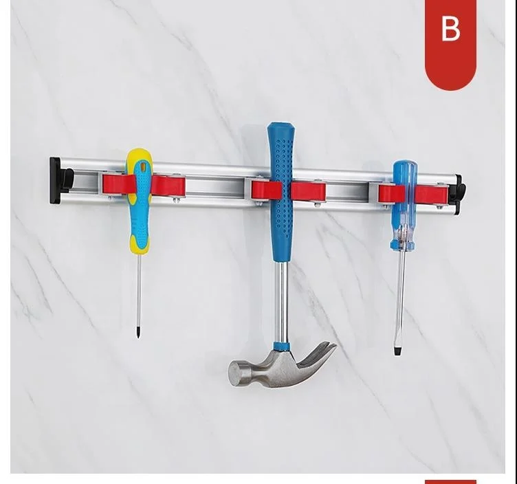 Indoor and outdoor Aluminum Wall Mounted Mop Storage And Broom Holder