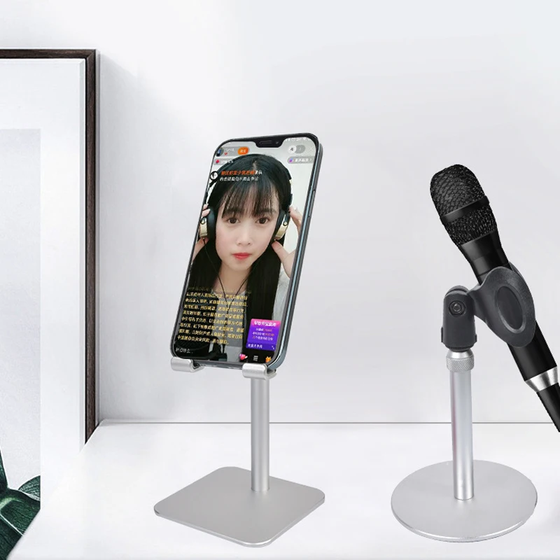 2021 New Arrival Simple Design Flexible 180 Rotatable Microphone Stand For Living Broadcast