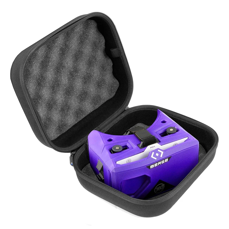 Custom Eva Gaming Vr Headset case High Quality Glasses for Merge Durable Hard Nylon Carrying with Egg Foam Padded