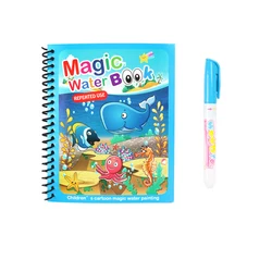 Лидер продаж, индивидуальная многоразовая книга для рисования водой, Волшебная книга для рисования для детей