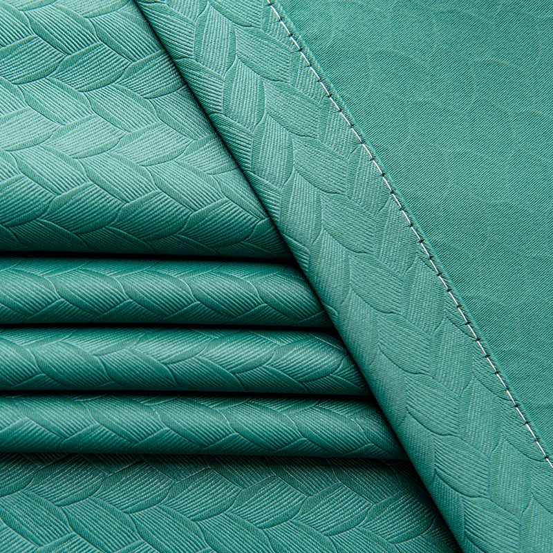 Wholesale Luxury Textured Blackout Curtain Fabric Polyester Blackout Fabric Curtains for Bedroom and Living Room