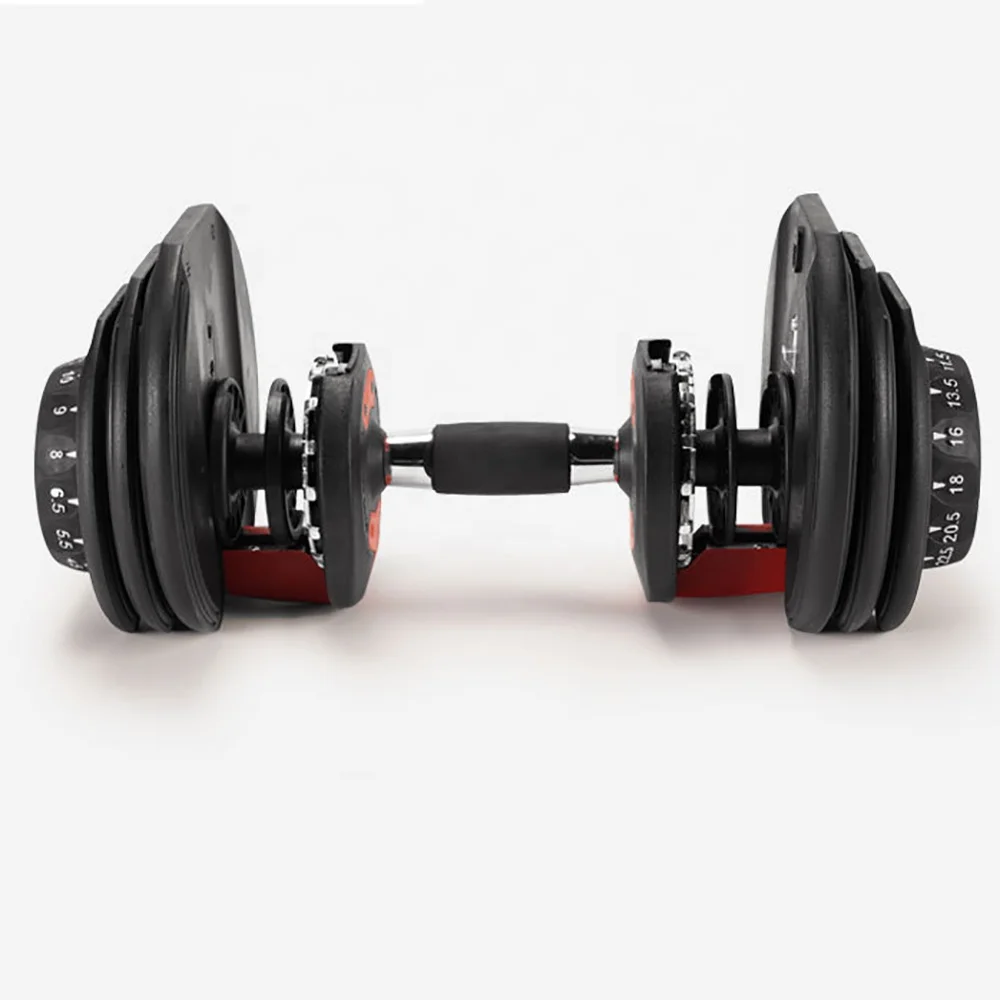 
Factory Direct Cheap Home Gym Equipment 1090 Stainless Steel 24kg 40kg 90lbs Adjustable Block Dumbbell For Fitness 